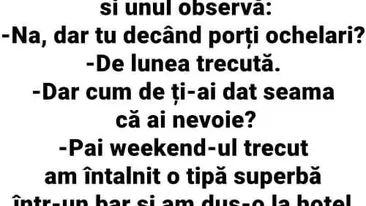 Bancul weekend-ului! Ce pățești dacă nu porți ochelarii de vedere