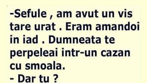 BANCUL ZILEI | "Șefule, am avut un vis tare urât!"