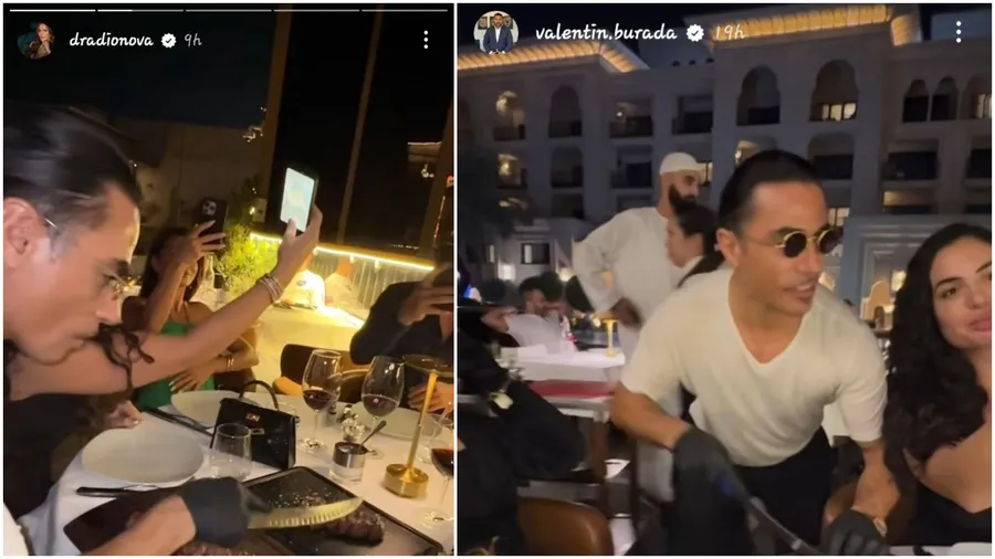 Valentin Burada și Daria Radionova, împreună la restaurantul lui Nusr-et din Dubai
