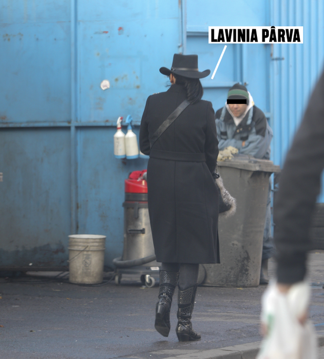 Lavinia Pârva, apariție de senzație la o vulcanizare