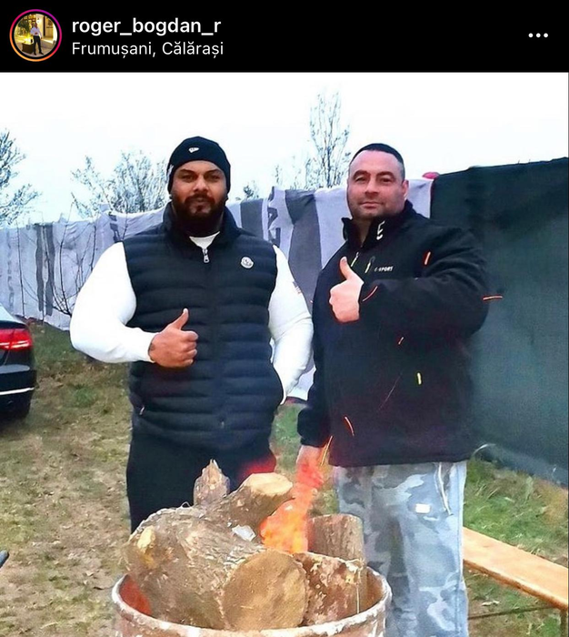 Bebino a încins grătarul în curtea casei în care s-a mutat de curând. Bodyguardul VIP-urilor i-a fost invitat