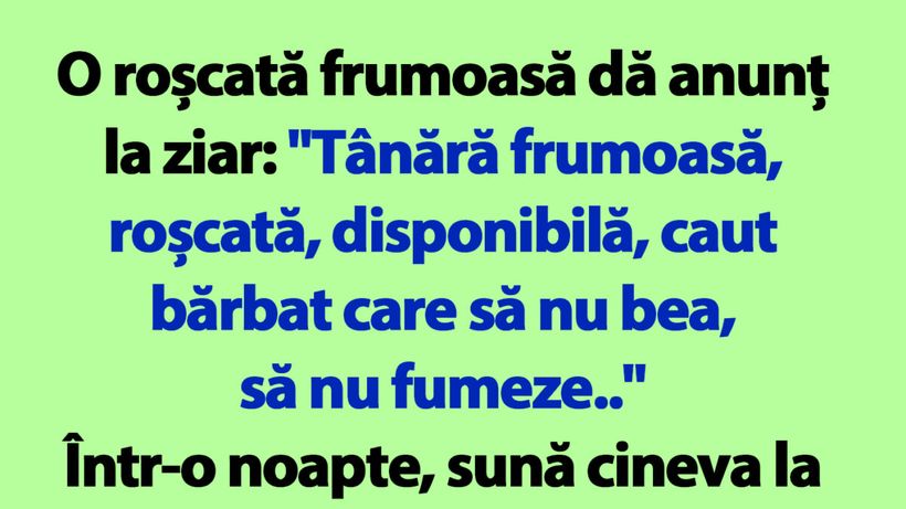 BANC | Bulă, roșcata și anunțul din ziar