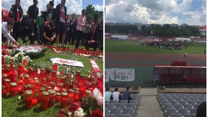 Fratele lui CĂTĂLIN HÎLDAN se roagă acum pe stadionul Dinamo, acolo unde a murit Ekeng. Ce au făcut ultraşii când l-au văzut