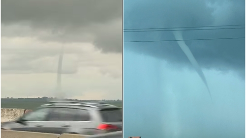 Tornadă spectaculoasă la Mihăileşti, Giurgiu! Vremea a luat-o razna. Video de necrezut