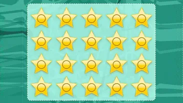 Test de perspicacitate | Care dintre cele 20 de steluțe e diferită de restul? Atenție la detalii!