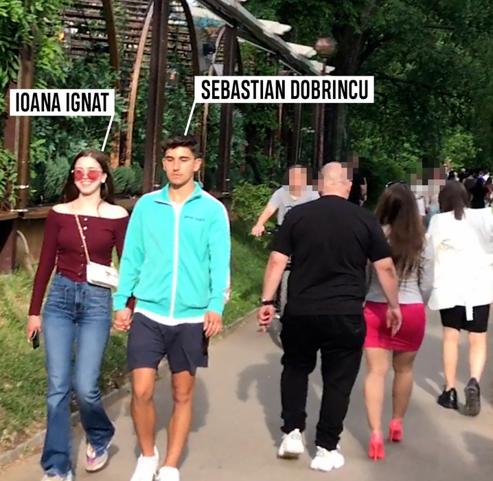 Sebastian și Ioana, plimbare romantică în parc