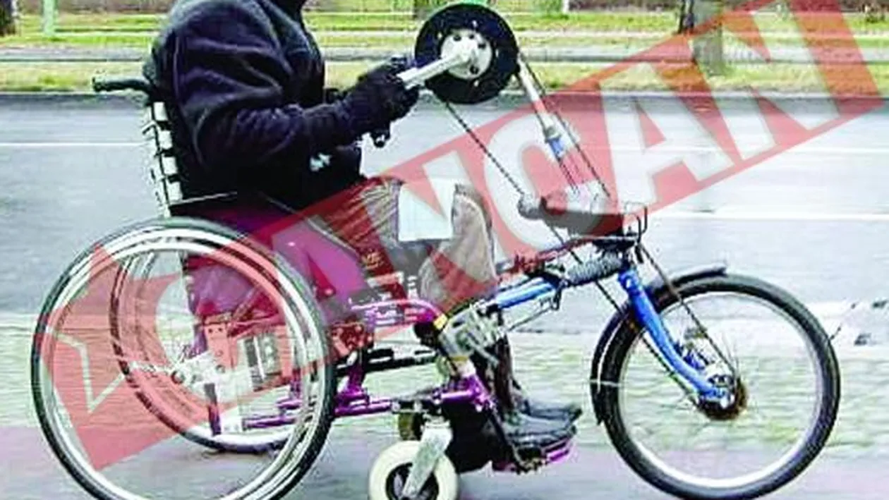 Si-a facut bicicleta din scaunul cu rotile