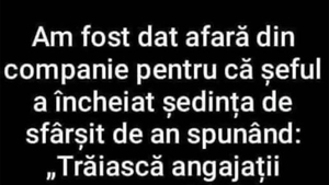 Bancul începutului de săptămână | Motiv de concediere