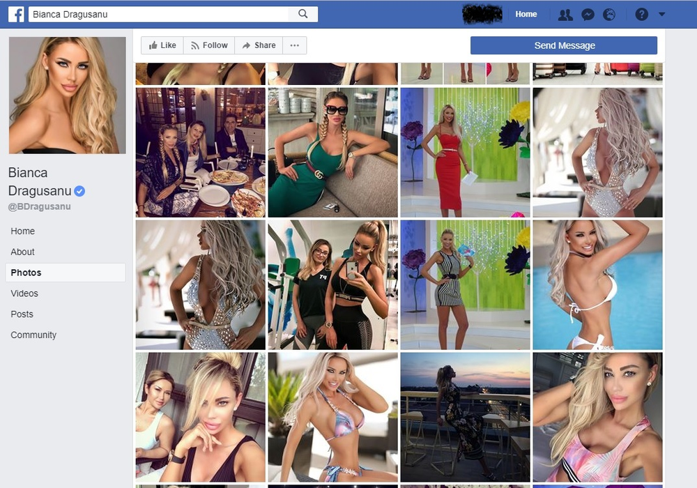 Bianca și-a șters pozele de pe Facebook cu Victor Slav