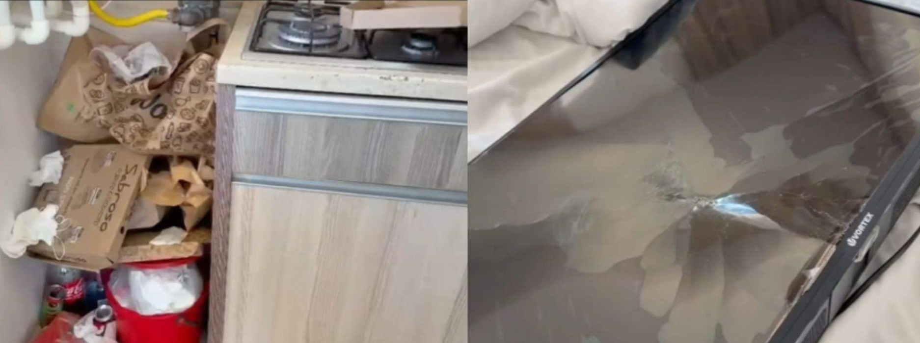 Imagini dezastruoase într-un apartament din Mamaia. Ce au lăsat în urmă tinerii cazați de 1 Mai