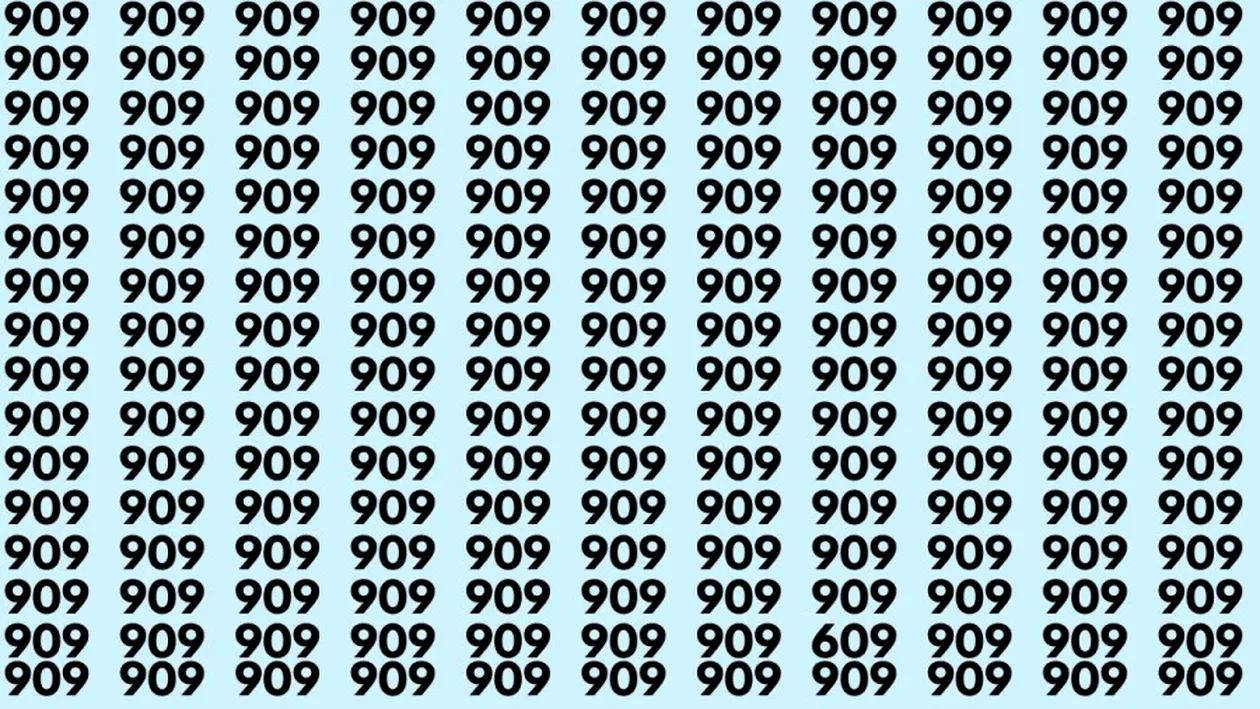 Iluzia optică ce îţi testează IQ-ul | Găseşte numărul 609 în doar 15 secunde! Doar cei cu ochi de vultur pot face asta