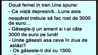 BANC | Două femei în tren: Luna asta trebuie să fac rost de 3.000 de euro