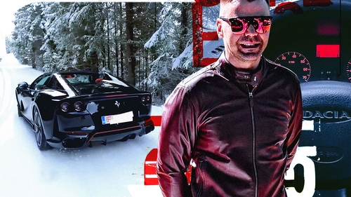 "Prințișorul imobiliarelor din Cluj" a dat Ferrari-ul 812 GTS Spider pe un Logan