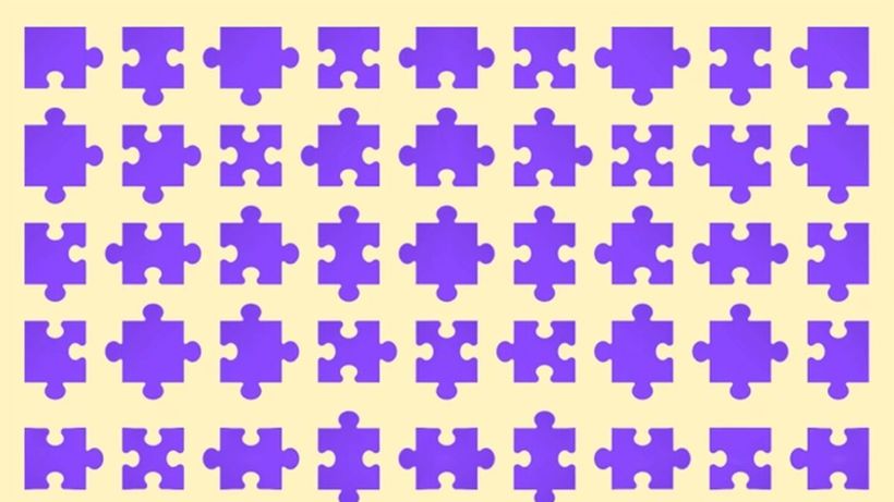 Test de inteligență | Care bucată de puzzle nu se potrivește? Este una singură