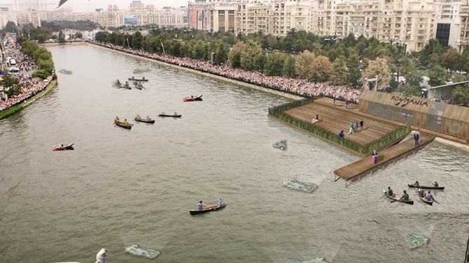 Plimbarile cu barca pe Dambovita si insulele plutitoare ar putea deveni realitate, la vara!