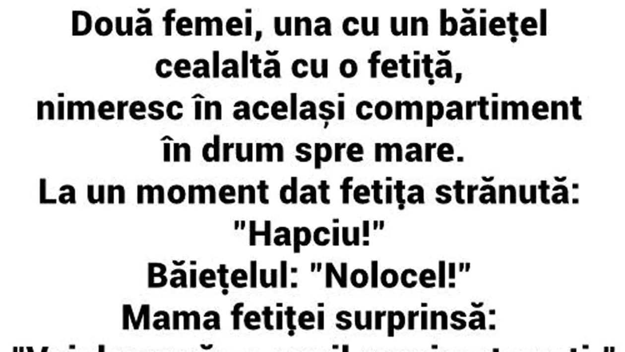 BANCUL ZILEI | Vai, doamnă, ce copil manierat aveți!