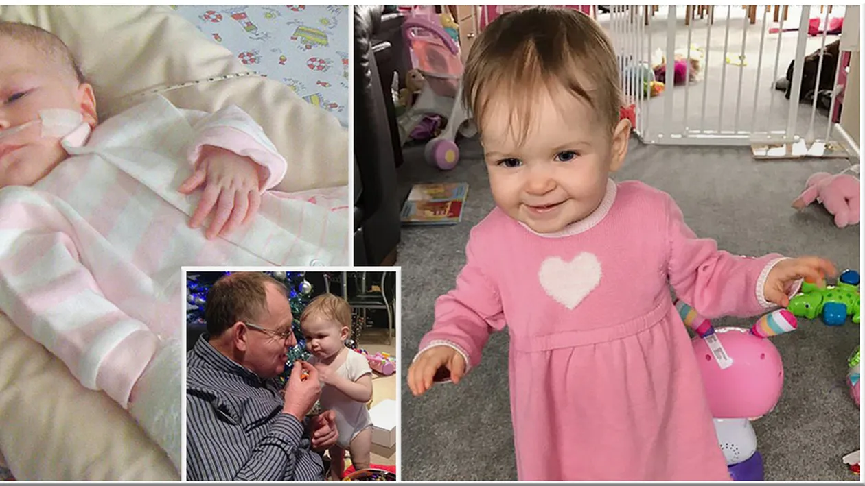 S-a nascut paralizata de la gat in jos, dar a facut primii pasi de Craciun! Miracolul care a binecuvantat aceasta fetita