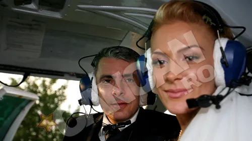 Cum a fost la nunta lor? Roxana Ciuhulescu s-a dus la manastire cu elicopterul si a fost recuperata de sot cu zece sticle de sampanie