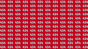 TEST IQ | Nu toate numerele din imagine sunt 434. Găsiți-l pe cel diferit!