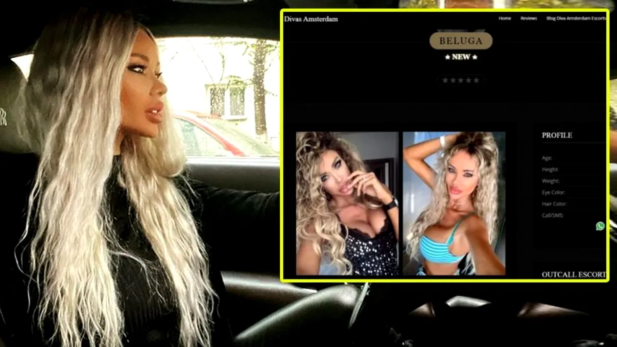 Bianca Drăgușanu, pe un site de escorte din Olanda. Câți euro „cerea” blondina pe oră
