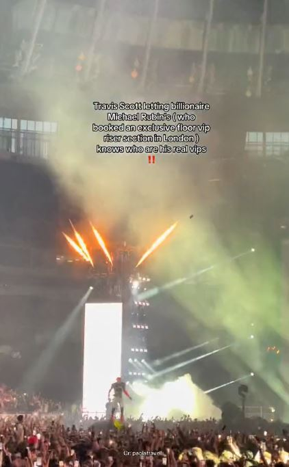 Travis Scott a susținut un concert în Tottenham