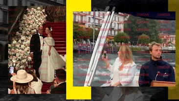 Minune! Au ajuns cu bărcile, pe lacul Como, de la cununie la petrecerea de nuntă și, printre trandafiri, au dat de...