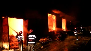 Incendiu de proporții la o hală cu produse lactate din Neamț