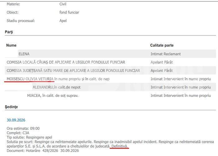 Hotărâre Instanță