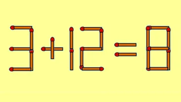 Test de inteligență | Mutați un singur chibrit pentru a corecta 3 + 12 = 8