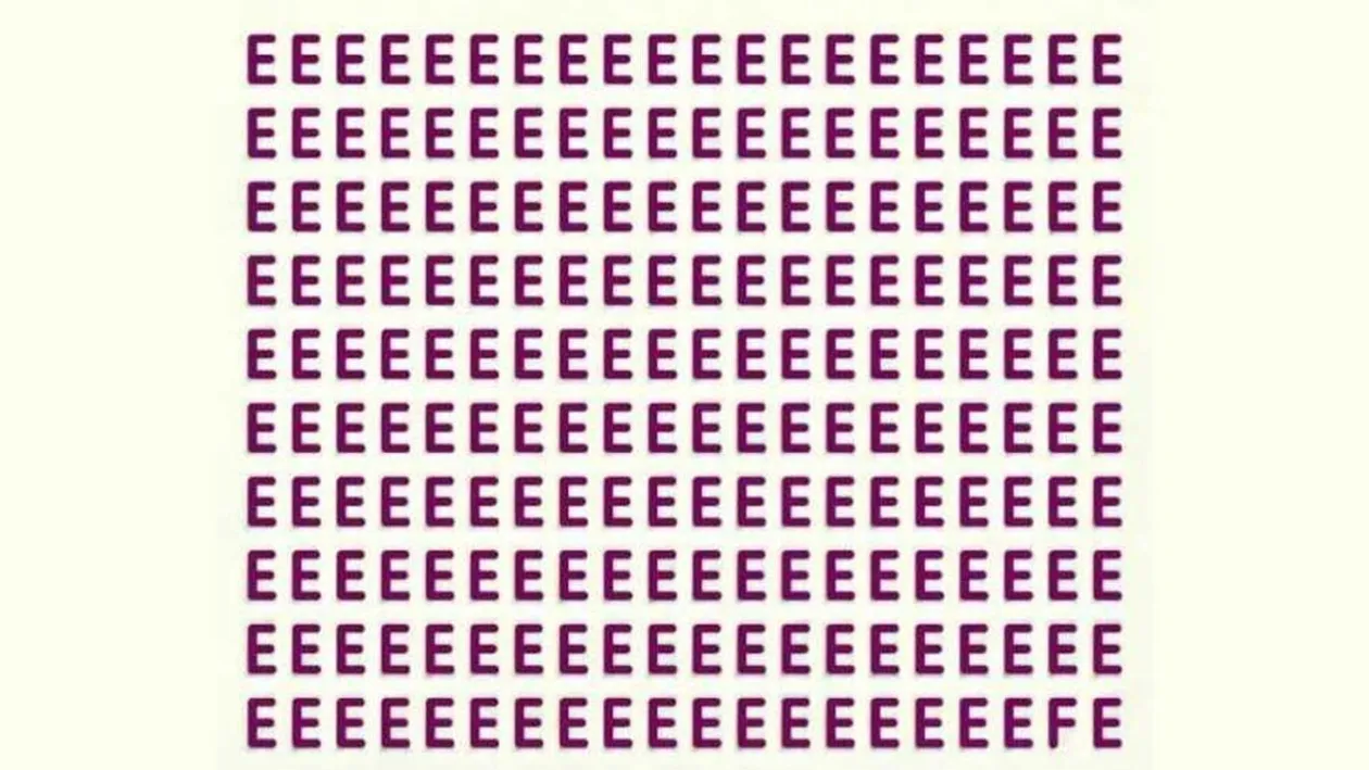 Test de logică | Doar 1% dintre oameni pot găsi litera F în cel mult 7 secunde