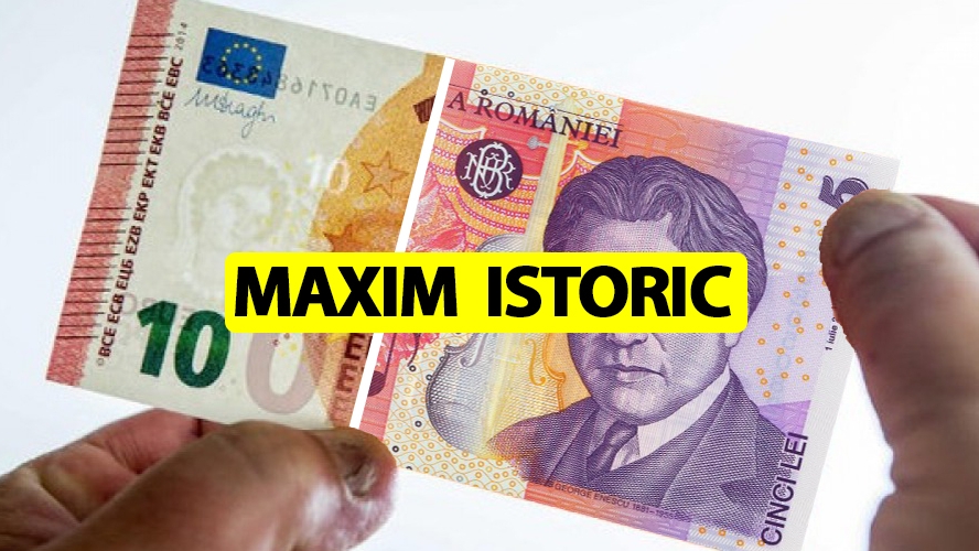 Curs valutar 22 mai 2019. Cutremur pe piața bancară: Euro atinge cea mai ridicată valoare din istoria României. Câți lei costă 1 euro azi