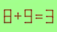 TEST IQ | Corectați 8 + 9 = 3, mutând un singur băț de chibrit