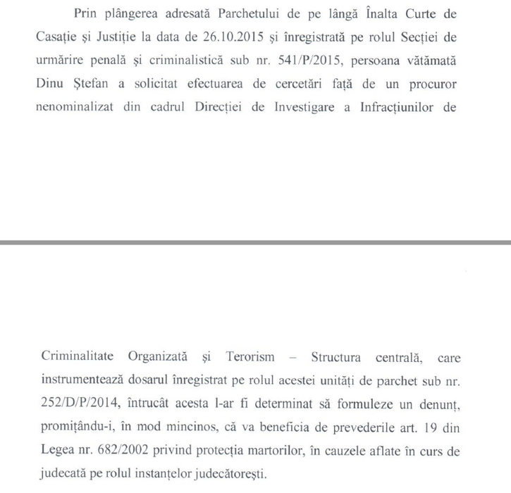 Fane Căpățână a denunțat un procuror DIICOT