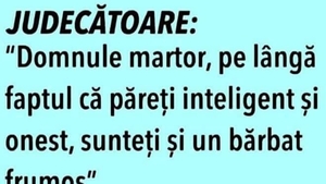 Bancul de weekend | Judecătoarea și martorul frumos