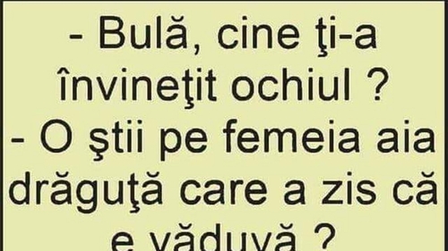 BANC | Bulă și dilema ochiului vânăt