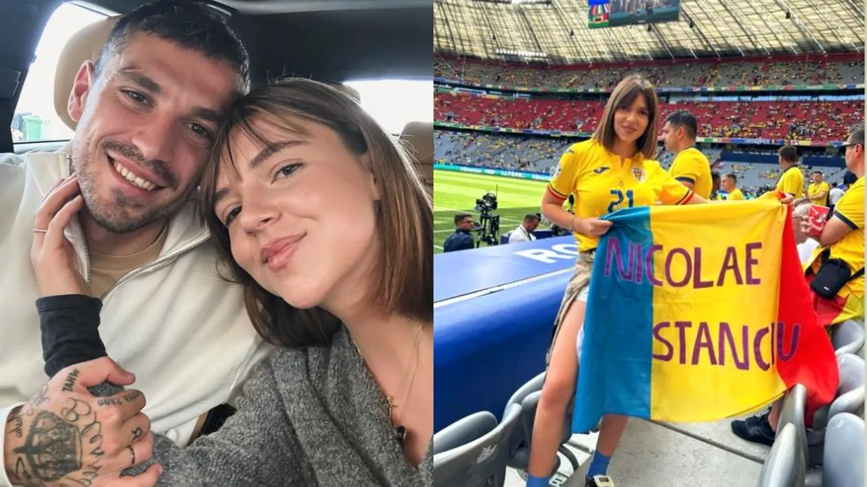 Cine este și cum arată Andreea, soția lui Nicolae Stanciu. Mijlocașul a intrat în istorie la Euro 2024