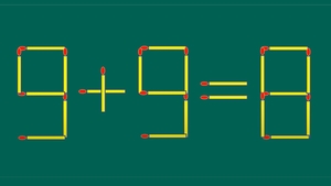 Test IQ cu chibrituri | Mutând un singur băț, transformați 9+9=8 într-o egalitate corectă