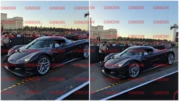 Bolidul care a atras privirile la București! Imagini cu mașina de 5 milioane de $ care a defilat în Piața Constituției