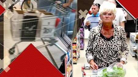 Monica Tatoiu a ”cocoșat” un cărucior de cumpărături cu o cisternă de vin!