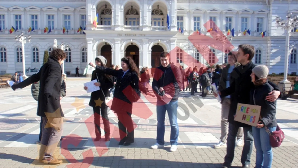 Imbratisari gratuite in centrul Aradului, pentru doamne si domnisoare