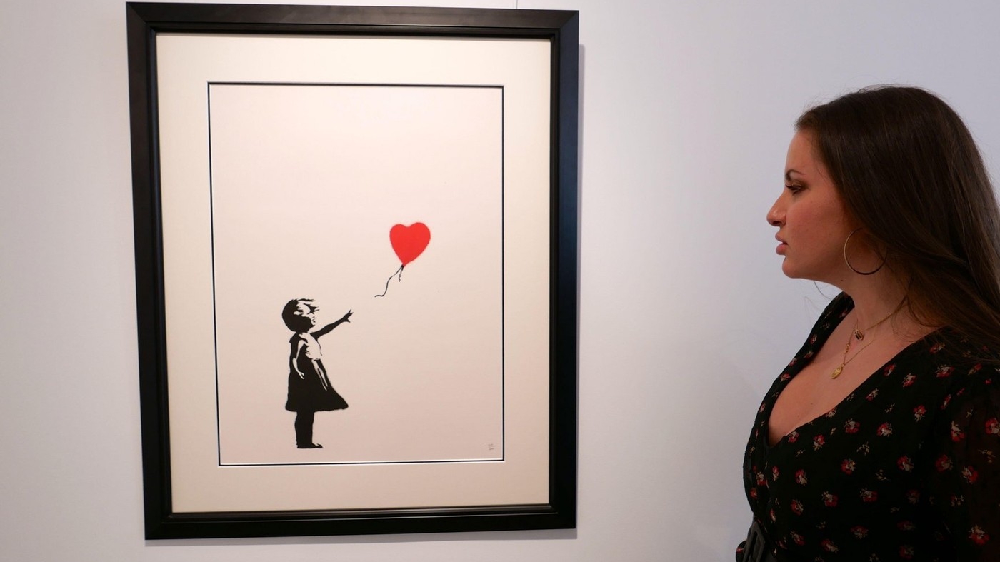 Tablou semnat de Bansky, furat dintr-o galerie londoneză. Cine sunt cei doi hoți