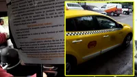 Cum a fost umilit un taximetrist din București de o clientă. Io mă retrag, doamnă!