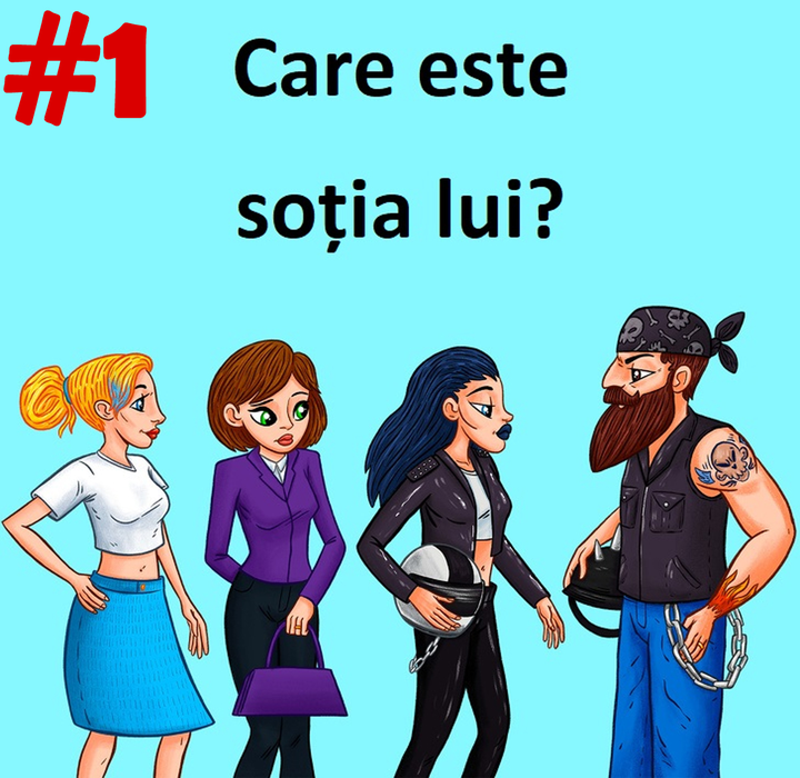 Test de inteligență cu 10 întrebări | Prima: Care este soția lui, de fapt?!