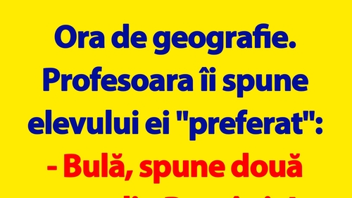 BANC | "Bulă, spune două ape din România!"