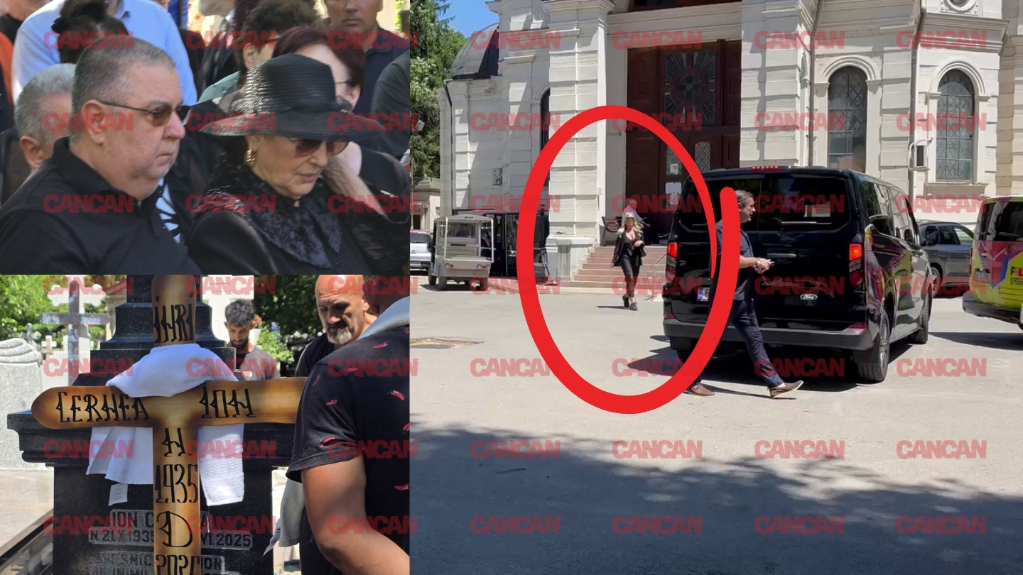 Apariție surprinzătoare la înmormântarea lui Ion Cernea, soțul Irinei Loghin. Cine este blonda din imagine