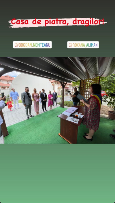  Roxana Aliman și Bogdan Nemţeanu în fața ofițerului Stării civile