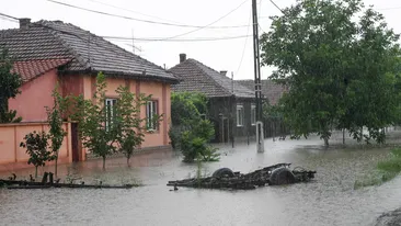 Foto de senzatie! N-o sa-ti vina sa crezi ce face o familie de romi intr-o casa inundata