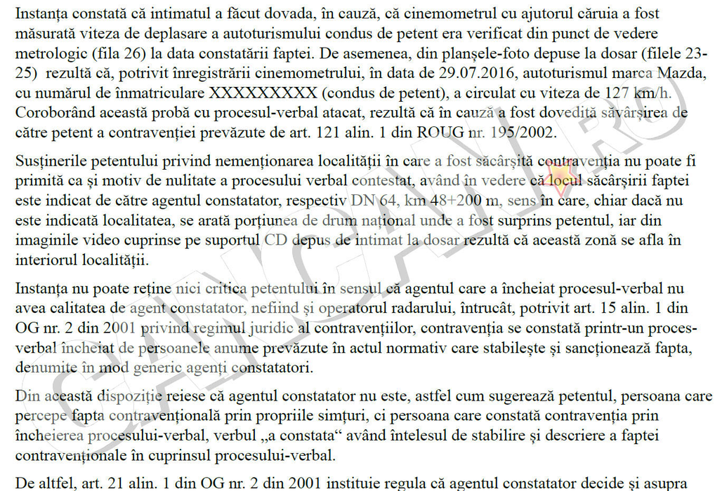 Document din dosarul deschis în Slatina