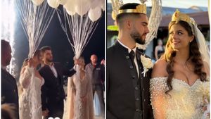 Cum a arătat tortul de la nunta Denisei cu Iancu Sterp? Moment emoționant la focul de artificii