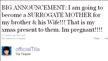 Tila Tequila, mama-surogat pentru fratele ei